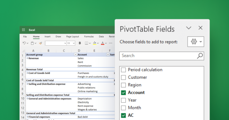 Excel pivottables for dynamic financial analysis in quickbooks